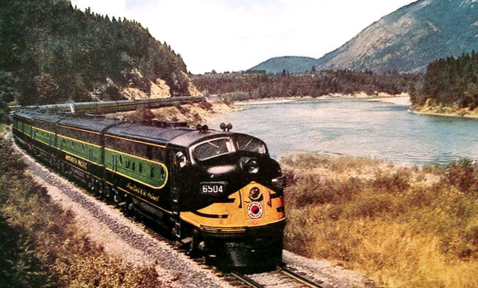 BNSF predecessor Northern Pacific’s North Coast Limited passenger train, pictured in Montana around 1948